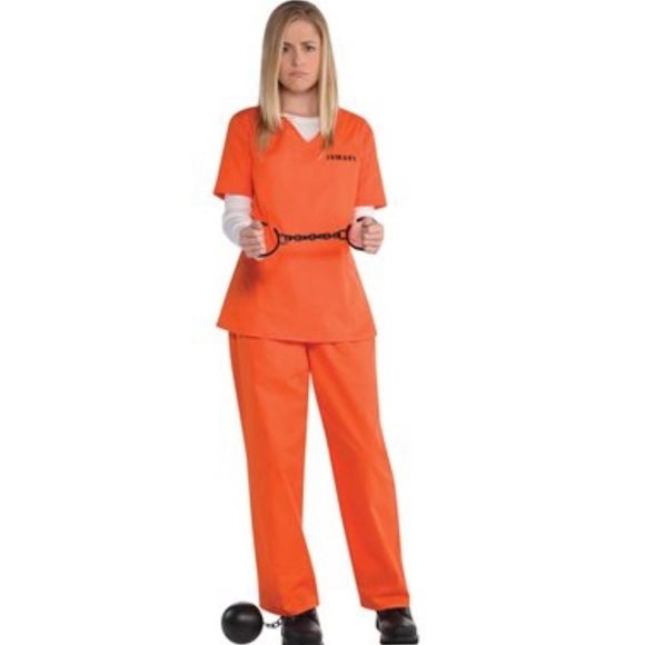 Women's Orange Costume Set - Picture 1 of 9